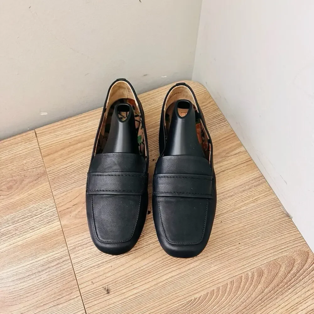 BOC Black Leather Slip On Loafers Women’s Size 7.5